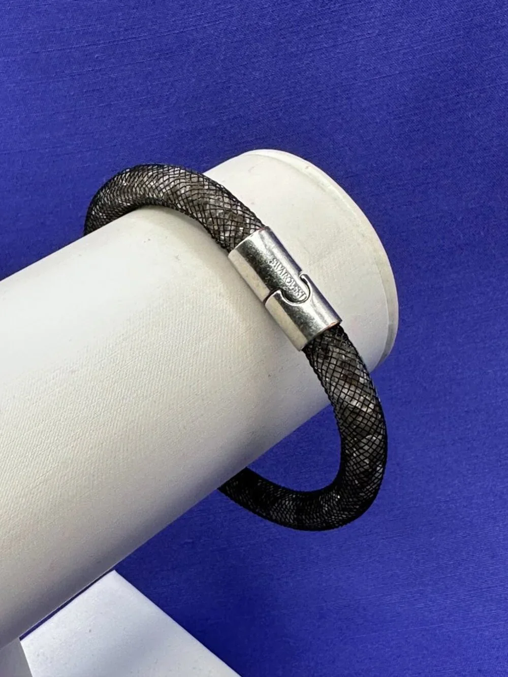 Swarovski Stardust Black Crystal Mesh Bracelet